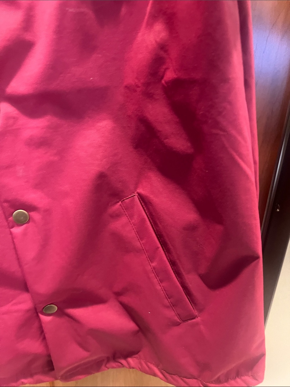 Burgundy Skateboarding Windbreaker Jacket with Tiger Yellow Patch NEW - Picture 4 of 9